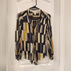 DVF Silk Sheer Blouse